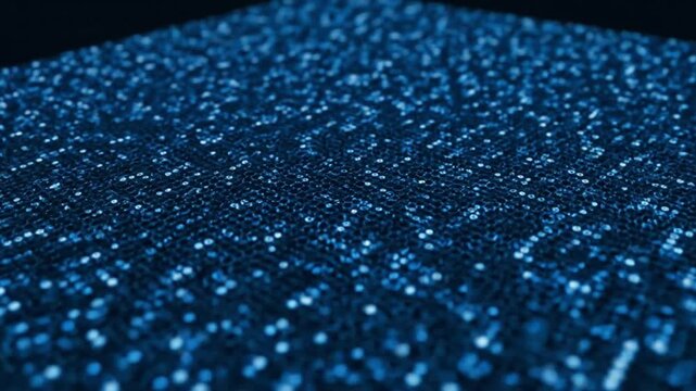 Abstract Blue Pattern Moving in Rapid Flowing Light