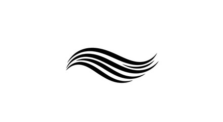 Abstract Flowing Wavy Lines Graphic Design Element