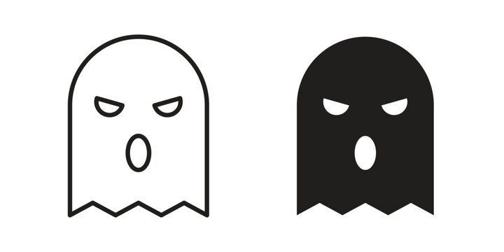 Ghost icon symbol design template. Vector 10 eps.