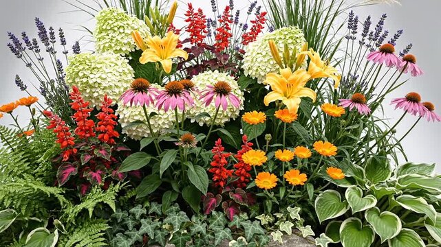 Colorful Garden Flower Arrangement.
