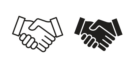 Obraz premium Handshake icon symbol design template. Vector 10 eps.