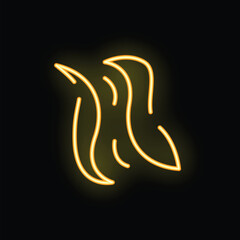 Obraz premium Neon yellow hair wig shining on black background, great for beauty salon