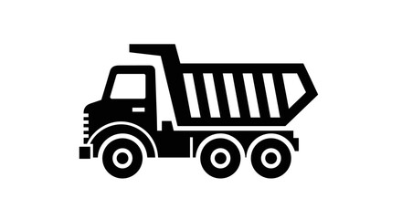 Dump Truck Icon - Construction Vehicle Heavy Machinery Transportation. © nizar