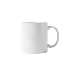 A white ceramic mug on a plain background isolated on transparent background