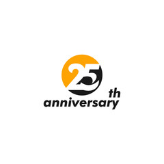 Obraz premium professional 25th anniversary logo,25th anniversary symbol,icon,celebrating 25th anniversary,25th anniversary logo,vector,illustration, logo, graphic, celebration, vector, background, banner, symbol