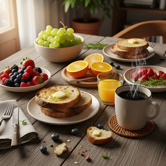 Modern Workspace Flatlay With Planner And Coffee