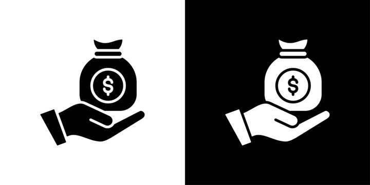 Income Icon Sheet Black And White
