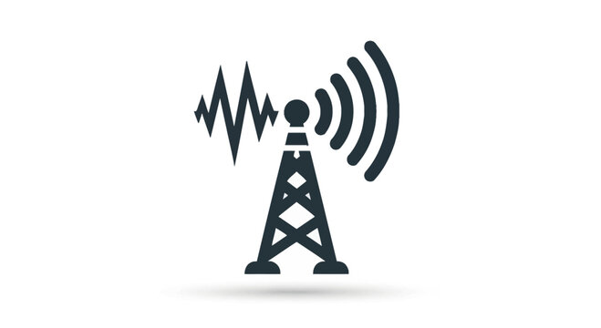 Radio Tower Transmitting Signals and Waves.