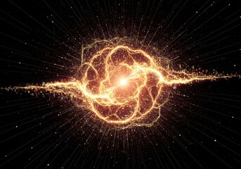 Cityscape Energy Burst Abstract Digital Art