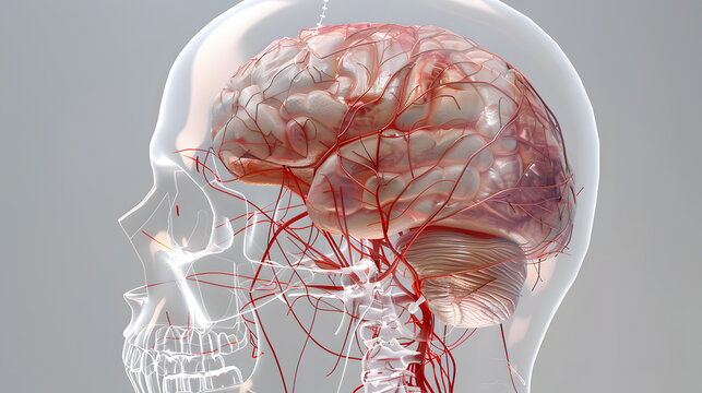 Human brain and vascular system