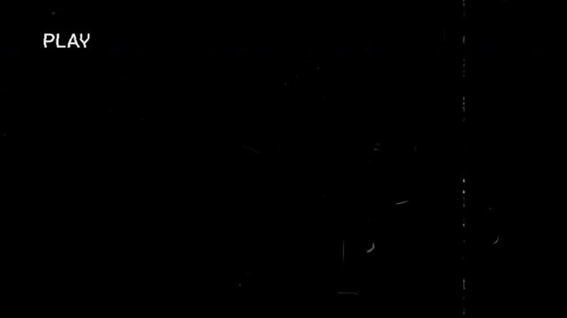 Retro VHS play overlay with film scratches and dust, 4k video