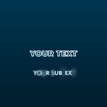 Clean 3D Outline Typography Text Animation Title Square