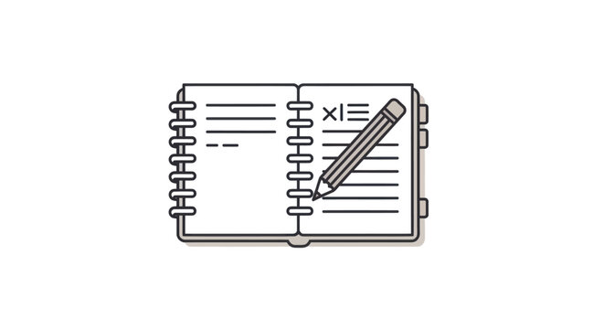 Notebook with Pen for Writing Notes.