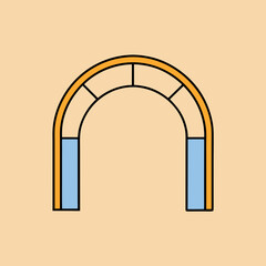 Fototapeta premium vector illustration of a door