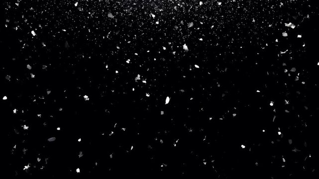 Animation silver glow particle on black background.	
