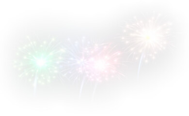 Fireworks explosion overlay PNG transparent holiday celebration asset