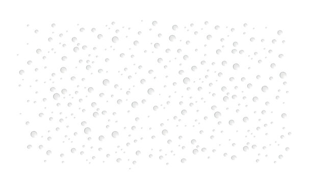 Realistic vector fresh water drops on window glass. Rain drops illustration, transparent background. Isolated graphic droplets objects, wet texture banner. Pure moisture texture bubbles overlay effect
