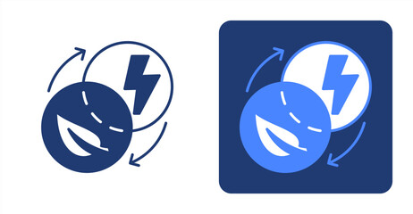 Energy Transition icon, with contrast background. © Jefri