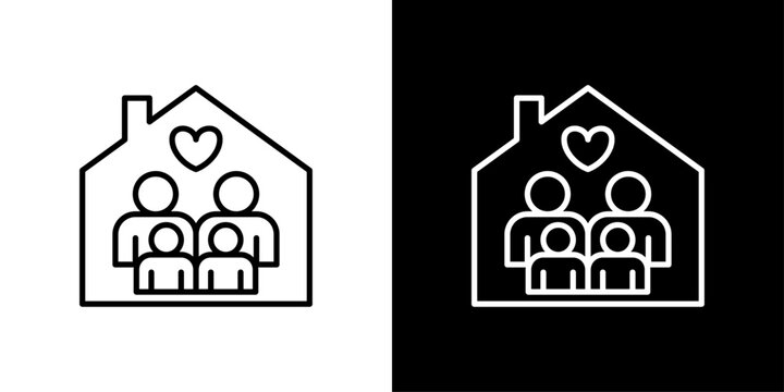 Family Icon Sheet Black And White