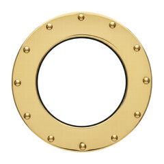Obraz premium Round Brass Porthole Frame