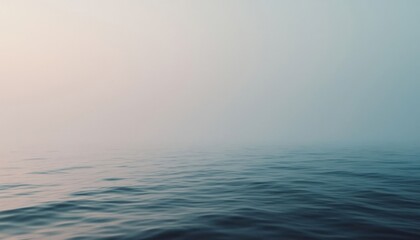 Obraz premium Minimal foggy sea horizon