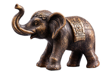 Bronze Elephant Figurine with Ornate Patterns
