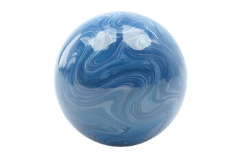 Blue Marble with Swirling Pattern