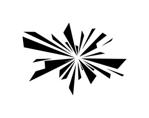 Obraz premium Black explosion burst vector icon