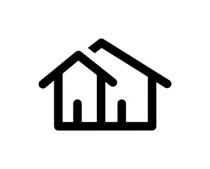 Fototapeta premium Black vector house icon
