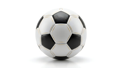 Classic black and white soccer ball with pentagon and hexagon pattern