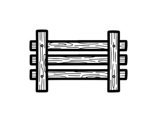 Simple wooden fence