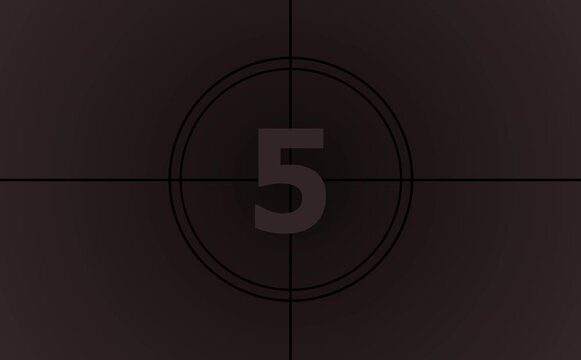 universal film leader, symbol counting down from 10, with chroma key green screen at the final, vintage style movie Old movie countdown ten seconds 4k video