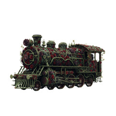 Fototapeta premium Steampunk Rose Covered Train