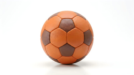 Close Up View Of Classic Leather Soccer Ball Pattern Design