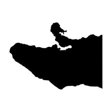 Vancouver Canada map silhouette vector illustration
