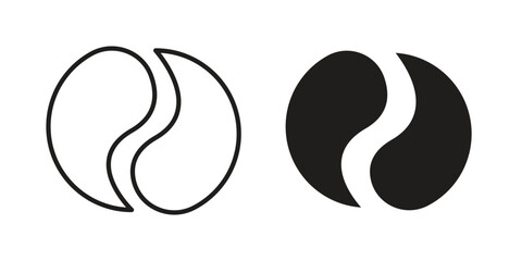 Naklejka premium Under the eye patches icon. Vector Isolated Illustration for web design.