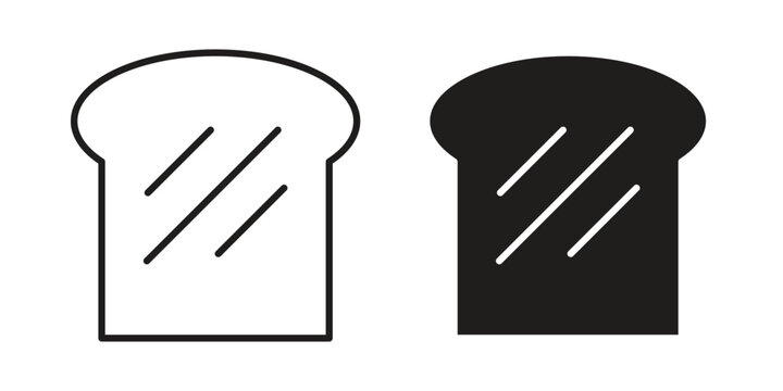 White bread icon. Vector Isolated Illustration for web design.