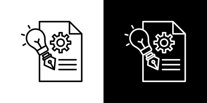 Invent Icon Sheet Black And White