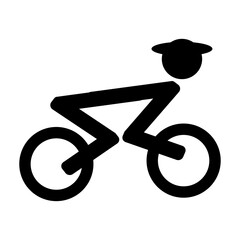silhouette of a man riding a bike