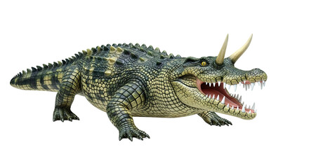 Naklejka premium Fantasy Crocodile with Horns