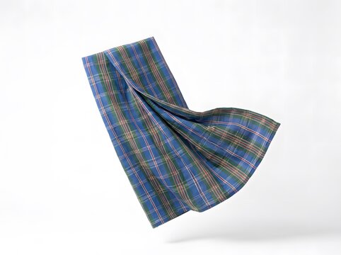 Traditional Sarong Floating Isolated on White Background