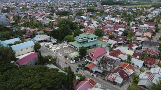 Drone Aerial of Masjid Teungku Dianjong, Banda Aceh, Indonesia