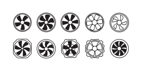 Collection of various wheel and fan designs