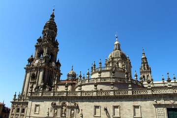 Obraz premium Cathedral Tower Intricate Carvings and Sculptures August 2024 Detailed Stonework and Religious Figures