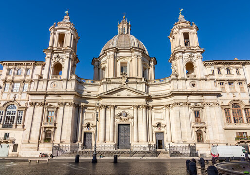 Sant'Agnese in Agone church on Piazza Navona square, Rome, Italy