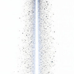 Obraz premium A dense vertical cluster of blue and white dots forming an abstract linear pattern isolated on white background, illustration