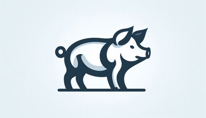 Naklejka premium vector image of a pork