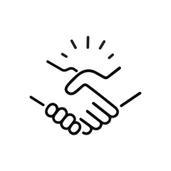 Fototapeta premium Handshake, a symbol of a decision made, unanimity, agreement.