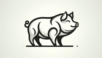 Obraz premium vector illustration of a pork