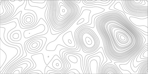 abstract topographic map background with black contour lines on white, minimalist topographical terrain relief vector © Creative Lis